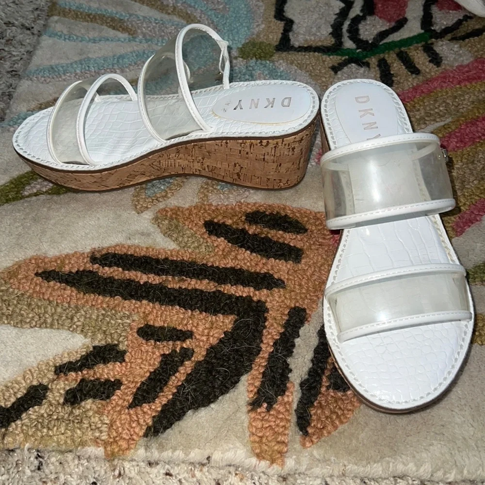 Clear plastic vintage Y2K platforms